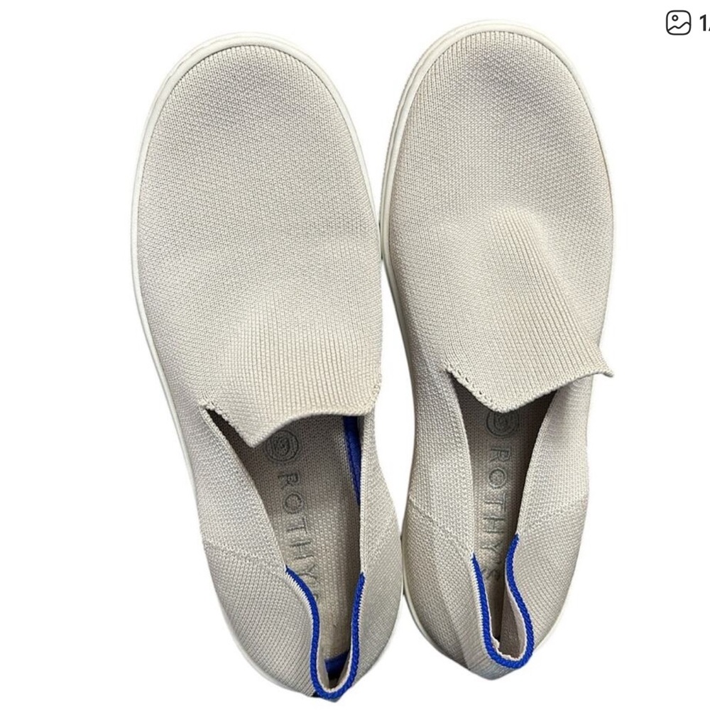 Rothy's Slip-On Sneakers in Cream Beige W 7.5 Washable Comfort Sneaker
